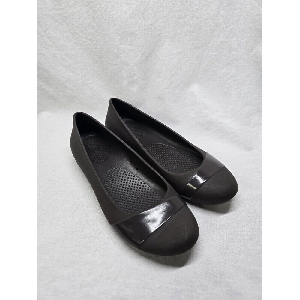 Crocs Gianna Brown Flats Ballerina Slip on Shoes Sz 9 Women's